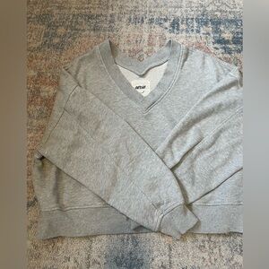 Aerie Women's Gray V-Neck Sweatshirt Size S